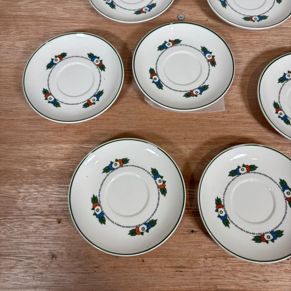 Villeroy&Boch Hansi d'Alsace Saucers Vitro-Porcelaine Floral Set of 7 Luxembourg